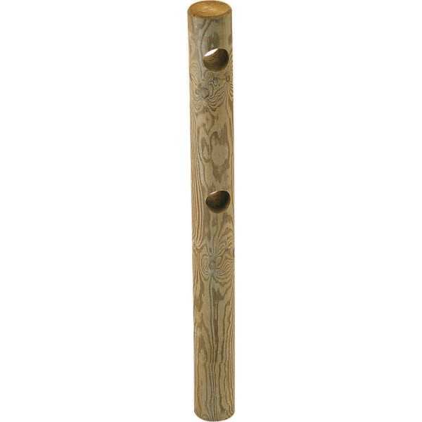 cloture bois poteaux percees 2 trous