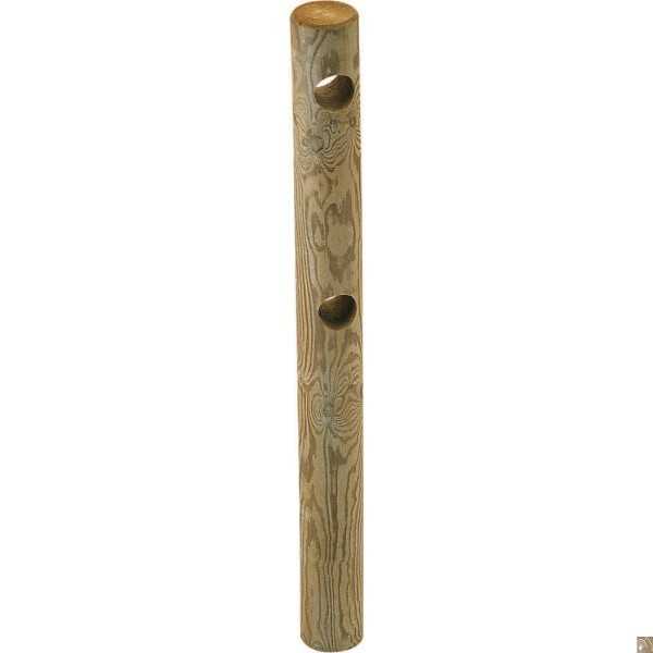 Poteau Bois Percé pour Clôture 2 Lisses Ø 140mm 2m Pin Classe 4 ~ Poteau Bois Rond Poteau Bois Percé pour Clôture 2 Lisses Ø 140mm 2m Pin Classe 4 ~ Poteau Bois Rond